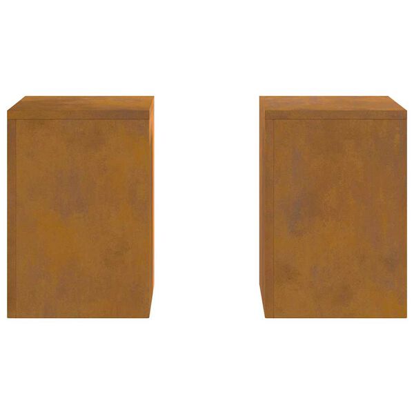 vidaXL Växtställ 2 pcs Rostig 24 x 24 x 35 cm cortenstål