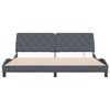 vidaXL Bed Frame with LED without Mattress Dark Grey 200x200 cm Velvet