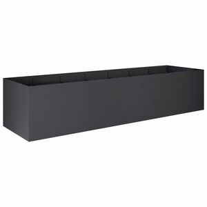 vidaXL Tr&auml;dg&aring;rdsplanterare Svart 280 x 80 x 60 cm Kallvalsat st&aring;l