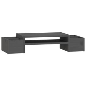 vidaXL Sk&auml;rmst&auml;ll gr&aring; 70x27,5x15 cm massiv furu