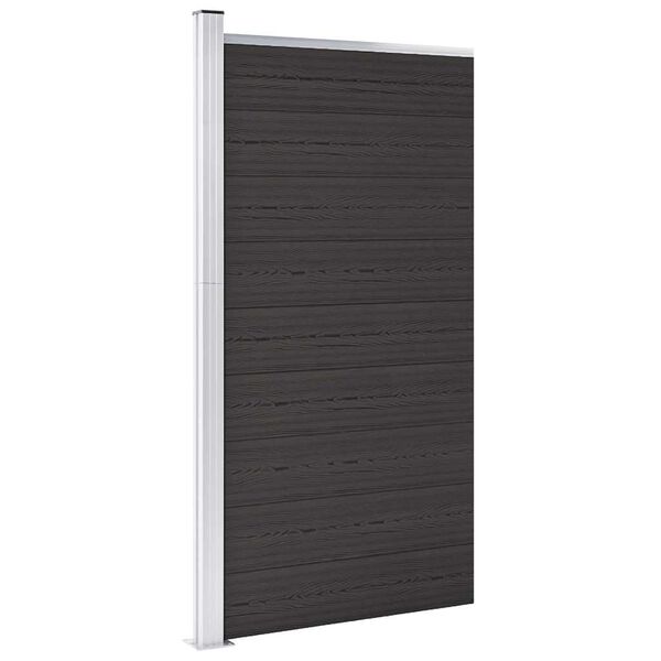 vidaXL Staketpanel WPC 95x186 cm svart