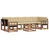 vidaXL Utomhussoffset 8 st Naturlig och Beige