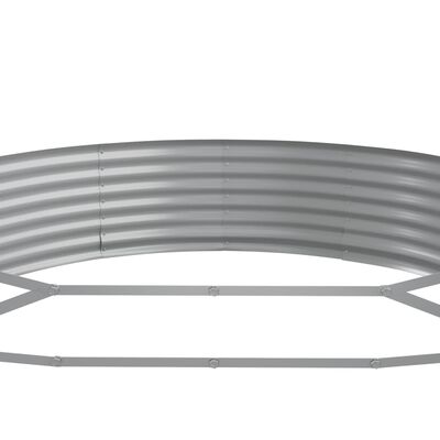 vidaXL Odlingslåda pulverlackerat stål 450x140x36 cm antracit