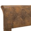 vidaXL Sängram utan madrass brun konstmocka 100x200 cm