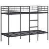 vidaXL V&aring;ningss&auml;ng utan madrass svart 75x190 cm st&aring;l