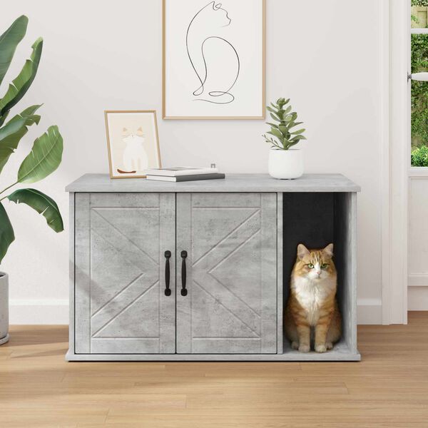 vidaXL Katt hus Betong 85 x 55 x 50 cm Konstruerat tr&auml;