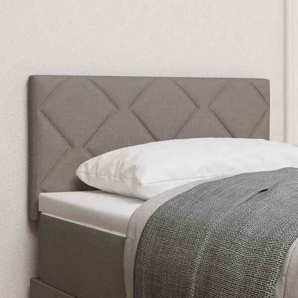 vidaXL Huvudgavel med LED -remsljus med huvudgavel Taupe 80 cm tyg