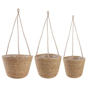 vidaXL 3 st Naturlig &Oslash;26 x 19 cm 100% Sj&ouml;gr&auml;s
