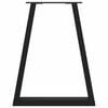 vidaXL Matbordsben V-formade 2 st svarta 50x(72-73,3) cm stål