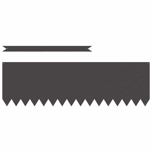 vidaXL Kant f&ouml;r gr&auml;smatta 20 pcs Svart 100 x 0,05 x 20 cm