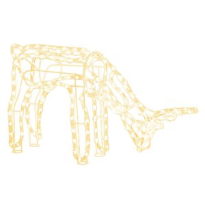 vidaXL Renfigur ljusslinga varmvit 73x31x45 cm