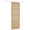 vidaXL Skjutd&ouml;rr Naturlig och vit 83 x 232 cm Massiv furu