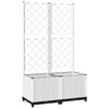 vidaXL Odlingsl&aring;da med spalj&eacute; vit 80x40x136 cm PP