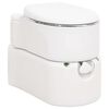 vidaXL Inbyggd campingtoalett vit 24+17 L HDPE & st&aring;l