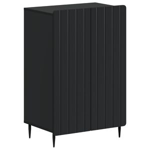 vidaXL Skosk&aring;p ZWOLLE 59,5 x 39,5 x 91,5 cm Konstruerat tr&auml; Svart