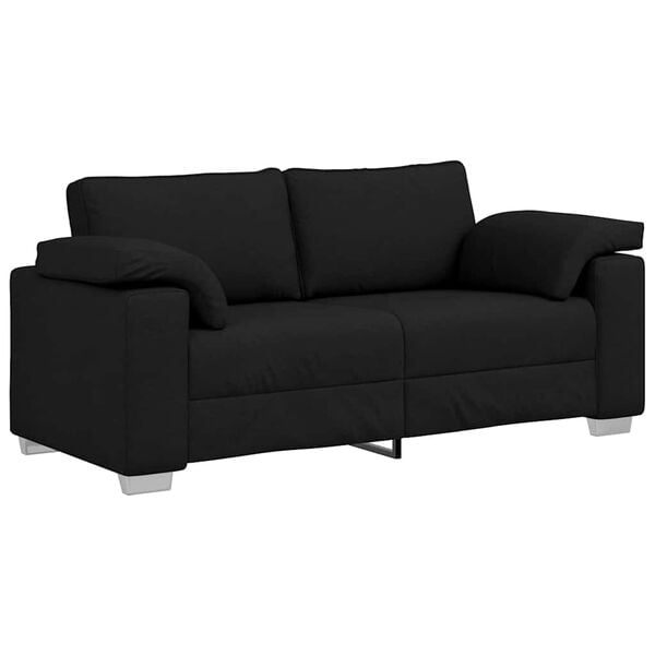 vidaXL Soffa 140cm Svart tyg