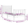 vidaXL S&auml;ngram utan madrass 100x200 cm massiv furu