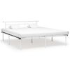 vidaXL S&auml;ngram utan madrass vit metall 180x200 cm