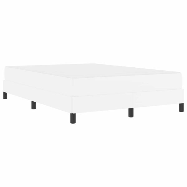 vidaXL S&auml;ngram med madrass Ren Vit 140 x 190 cm tyg