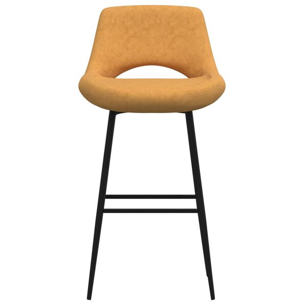 vidaXL Barstol brun sammet