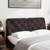 vidaXL Headboard Cushion Dark Brown 140 cm Fabric