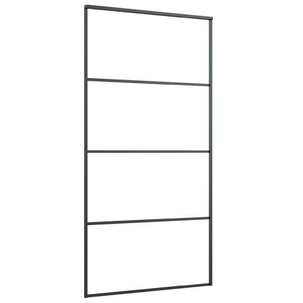 vidaXL Skjutd&ouml;rr med h&aring;rdvara 102,5x205 cm ESG-glas och aluminium