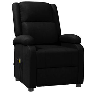 vidaXL Massagef&aring;t&ouml;lj svart konstl&auml;der