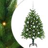 vidaXL Julgran med 150 LED-lampor med stativ Gr&ouml;n 120 cm PE