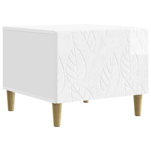 vidaXL Kaffeebord Vit h&ouml;gglans 50 x 49 x 40 cm Konstruerat tr&auml;
