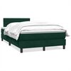 vidaXL Rams&auml;ng med madrass m&ouml;rkgr&ouml;n 120x210 cm sammet