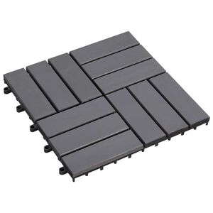 vidaXL Terrassplattor 20 st Gr&aring; 30 x 30 cm Akacia H&aring;rdtr&auml;