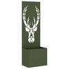 vidaXL Tr&auml;dg&aring;rds integritetssk&auml;rm Olivgr&ouml;n 50 x 140 cm Kallvalsat st&aring;l
