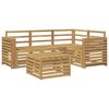 vidaXL Utomhussoffset 5 pcs Vit 59 x 59 x 37 cm Massivt Akaciatr&auml;