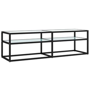 vidaXL Tv-b&auml;nk vit marmor 140x40x40,5 cm h&auml;rdat glas
