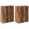vidaXL V&auml;ggmonterat sk&aring;p 2 pcs Gammalt tr&auml; 69,5 x 34 x 90 cm