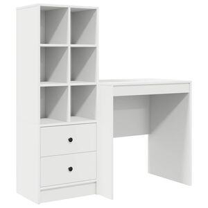 vidaXL Skrivbord Vit 115,5 x 50 x 127 cm 2 st