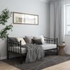 vidaXL Utdragbar s&auml;ngram b&auml;ddsoffa svart metall 90x200 cm