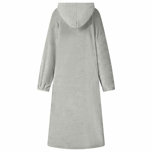 vidaXL Filt-hoodie Gr&aring; m Flanell