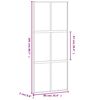 vidaXL Skjutd&ouml;rr vit 90x205 cm h&auml;rdat glas och aluminium