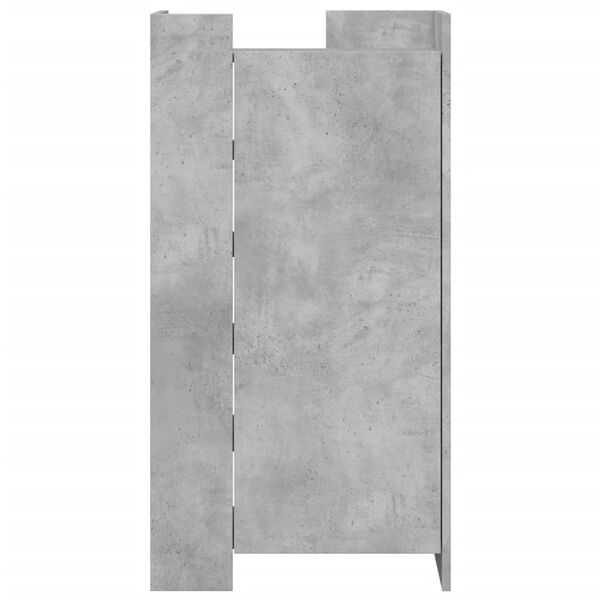 vidaXL Skoskåp betonggrå 52x37,5x100 cm konstruerat trä