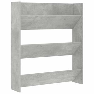 vidaXL V&auml;ggmonterat skost&auml;ll betonggr&aring; 80x18x90 cm konstruerat tr&auml;