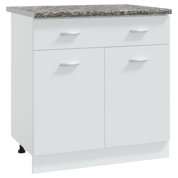 vidaXL B&auml;nkskiva gr&aring; med granitm&ouml;nster 80x60x2,8 cm sp&aring;nskiva