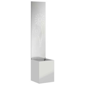 vidaXL Tr&auml;dg&aring;rds integritetssk&auml;rm Fiskfj&auml;ll Silver 32 x 32 x 150 cm
