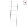 vidaXL V&auml;xtst&ouml;d med 4 ringar 5 st gr&ouml;n 90 cm st&aring;l