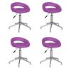vidaXL Snurrbara matstolar 4 st lila konstl&auml;der