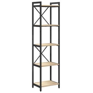 vidaXL Hyllsystem 40 x 30 x 155 cm Konstruerat tr&auml; Sonoma-ek