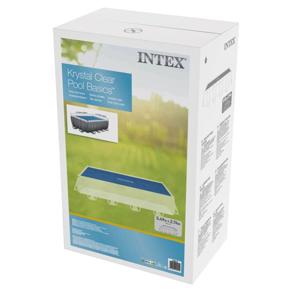 Intex Pool&ouml;verdrag solenergi bl&aring; 538x253 cm polyeten