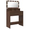 vidaXL S&auml;ngrum Smyckesbord Brun Ek 80 x 39,6 x 135 cm Konstruerat tr&auml;