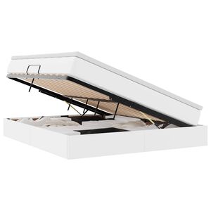 vidaXL F&ouml;rvaringss&auml;ng med madrass Vit 180 x 200 cm Konstl&auml;der