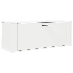 vidaXL V&auml;ggmonterat skost&auml;ll vit 100x35x38 cm konstruerat tr&auml;